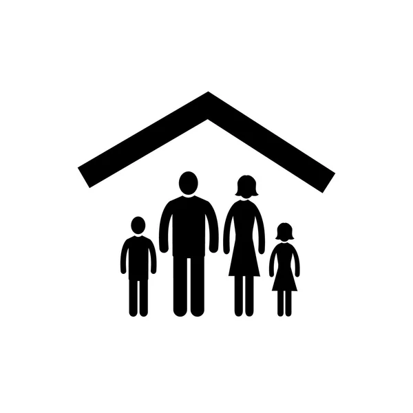 Сім'я вдома значок — стоковий вектор
