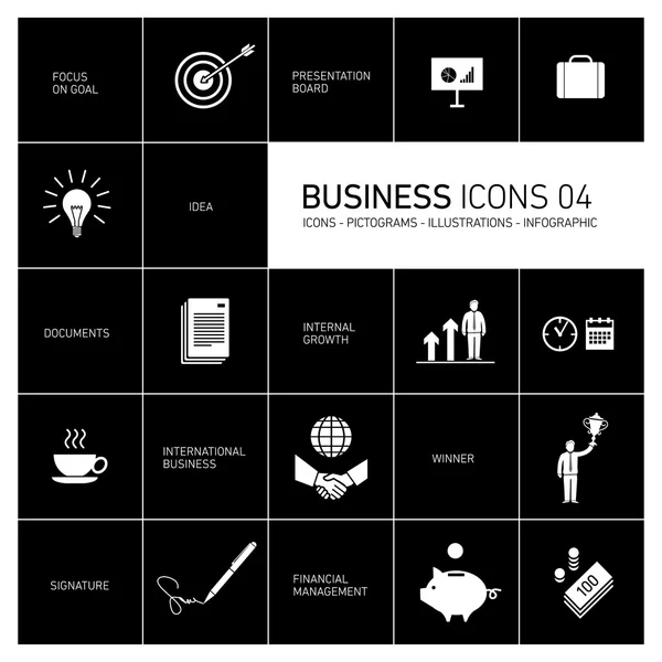 Bussines Icons gesetzt — Stockvektor