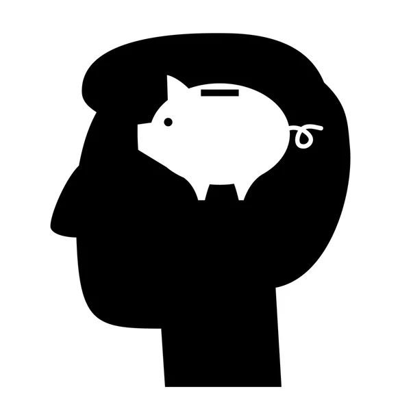 Piggy moneybox pictogram — Stockvector