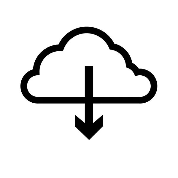 Nube icono de descarga — Vector de stock