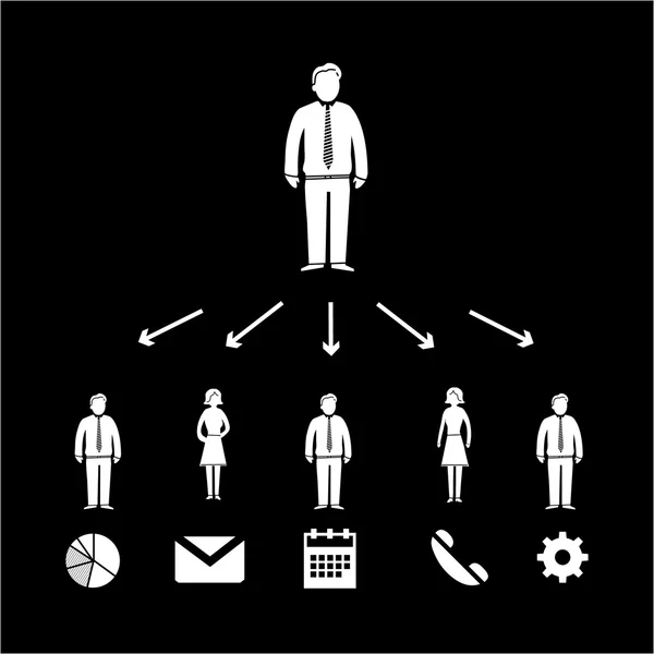 Ícone de delegação chefe —  Vetores de Stock