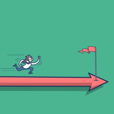 Hızlı çalışan işadamı