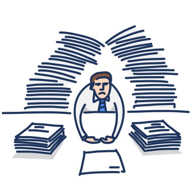 Kağıtları ile yapacak işleri businessmanwork