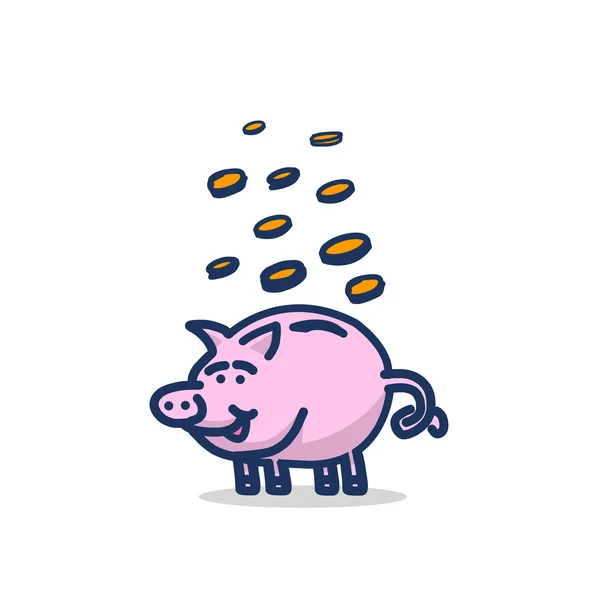 Piggy geld bank — Stockvector
