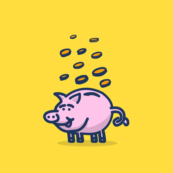 돼지 돈 은행 — 스톡 벡터