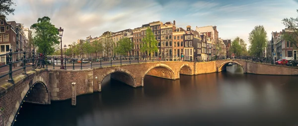 Panorama da bela Amsterdã — Fotografia de Stock