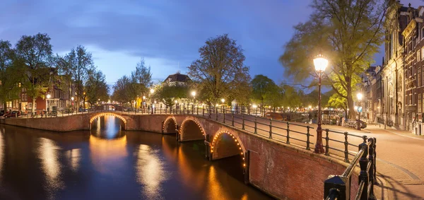 Panorama z krásných Amsterdam — Stock fotografie