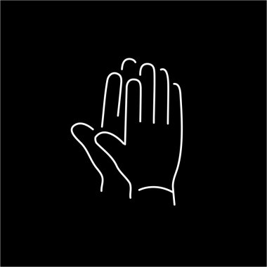 eller alkışlar doğrusal simgesi