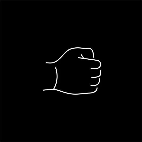 Icon of hand in a fist gesture — Stock Vector