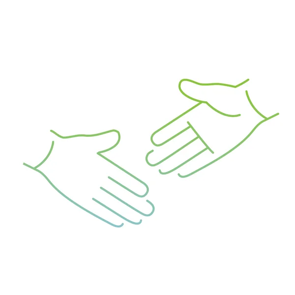 Icon of hand shake touch — стоковый вектор