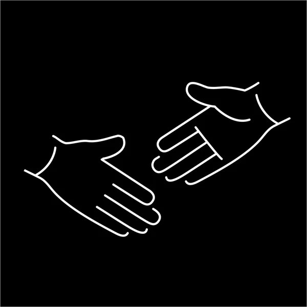 Icon of handshake touch gesture — Stock Vector