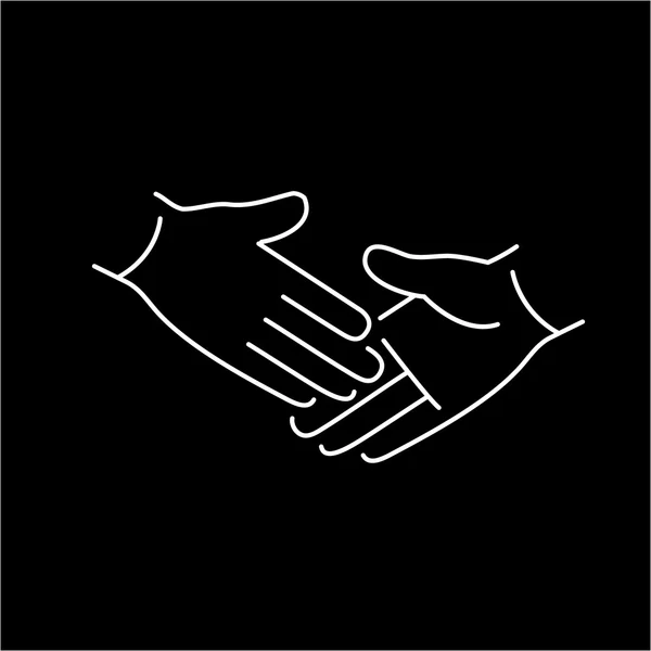 Ikonen för handskakning beröring gest — Stock vektor