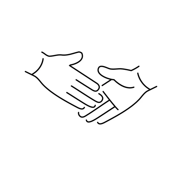 Icon of handshake touch — Stock Vector