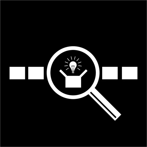Ikone der Suche nach neuen Ideen — Stockvektor