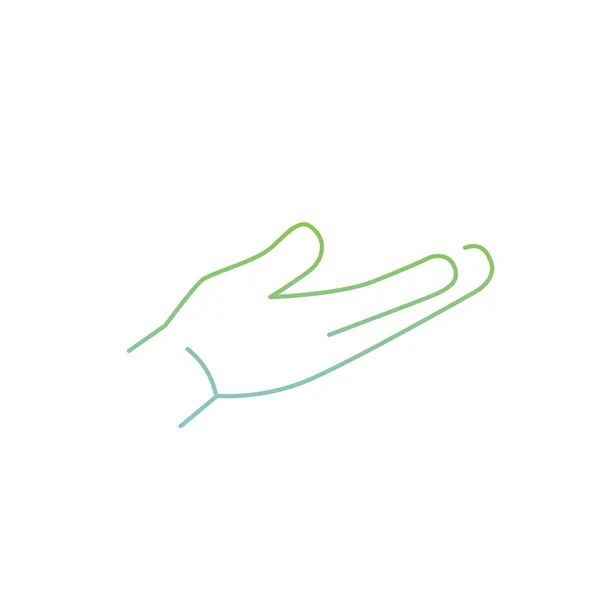 Open palm handgebaar — Stockvector