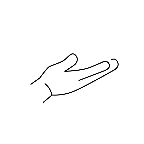Geste de paume de main ouverte — Image vectorielle