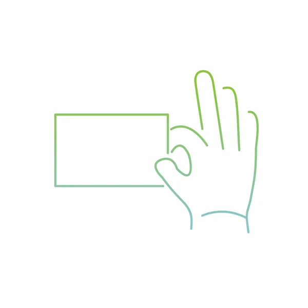 Lineární ikona ruky — Stockový vektor
