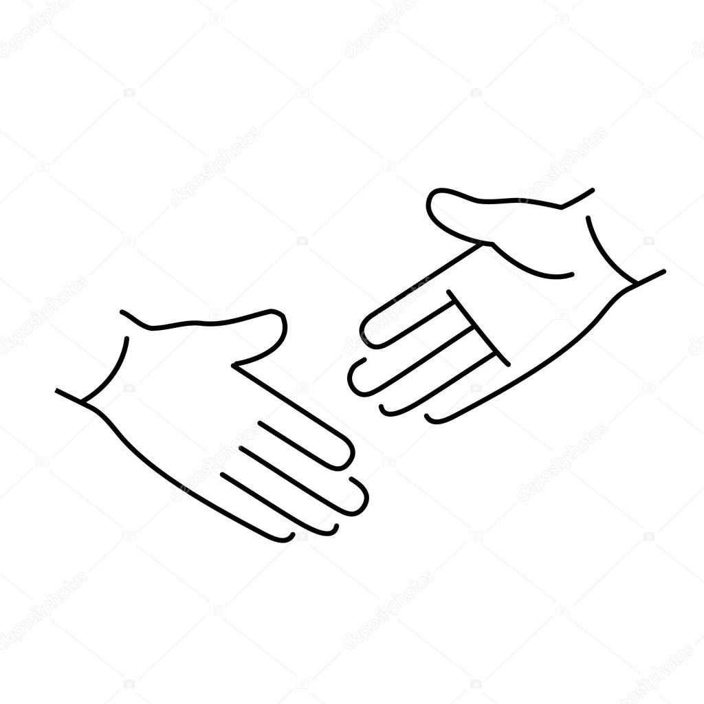 icon of handshake touch