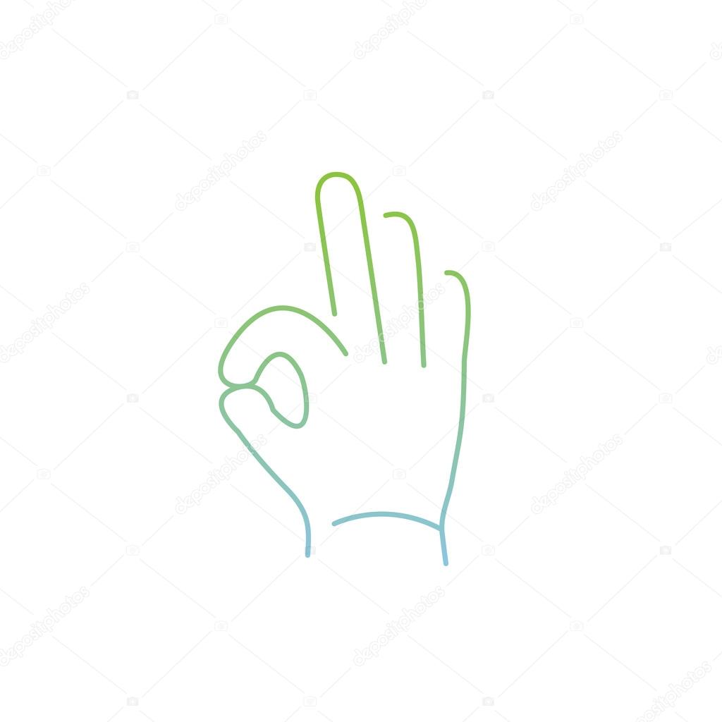 icon of okay hand gesture