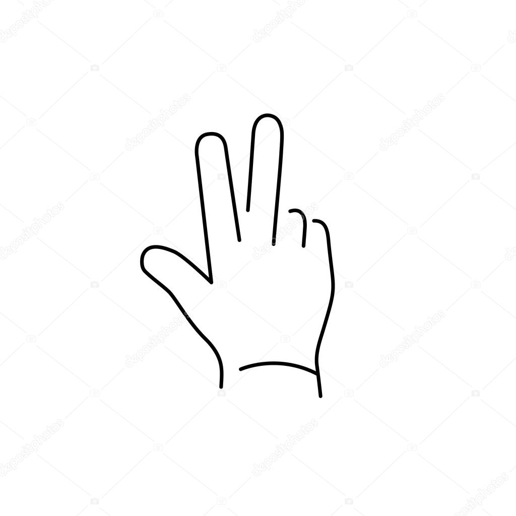icon of peace hand gesture