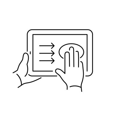 Doğrusal tablet simgesi