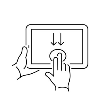 Doğrusal tablet simgesi