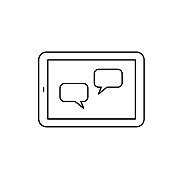 Pictogram lineaire tablet — Stockvector