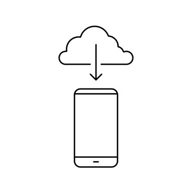 Bulut smartphone cep telefonu ile yedekleme indirmeyi