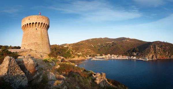 Panorama do porto de capraia — Fotografia de Stock