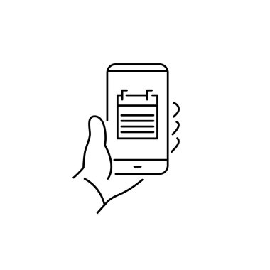 Smartphone ekran takvim simgesini