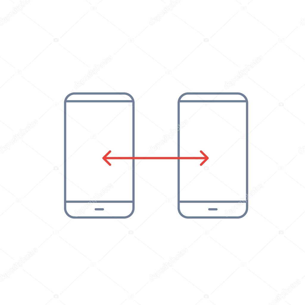 Syncing transferring between two smartphones