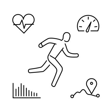 Vektör akıllı izle doğrusal simgesi