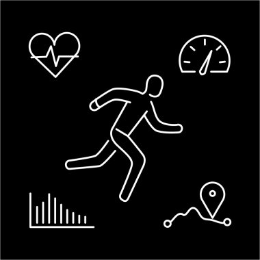 Vektör akıllı izle doğrusal simgesi