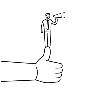 Vector self promotion skills icon