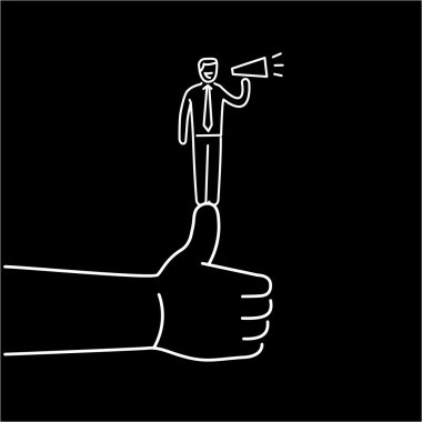 Vector self promotion skills icon