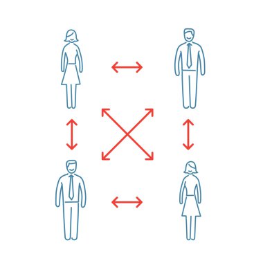 Vector interpersonal relationship skills icon