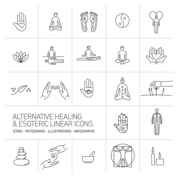 линейный набор значков
