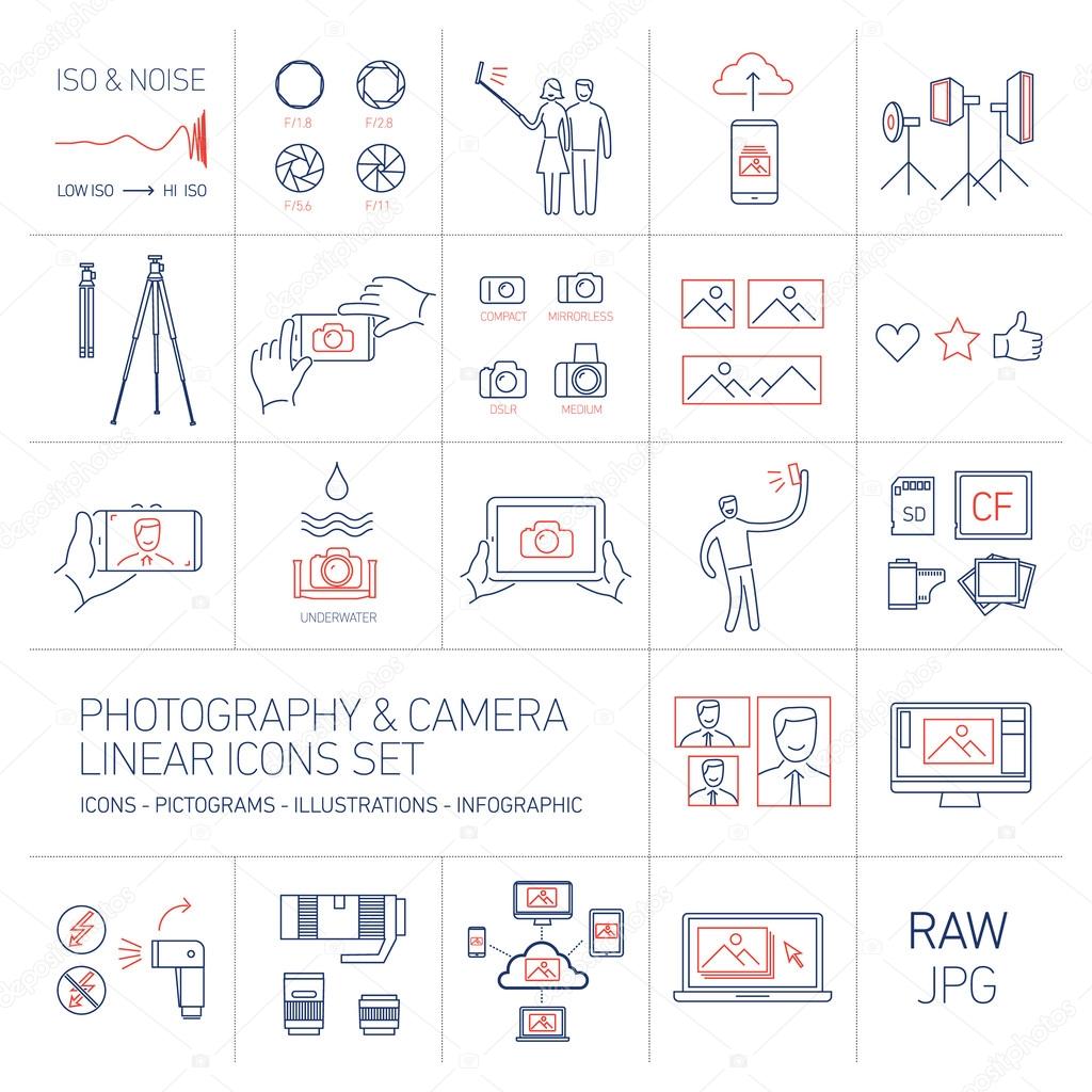 photography and camera icons