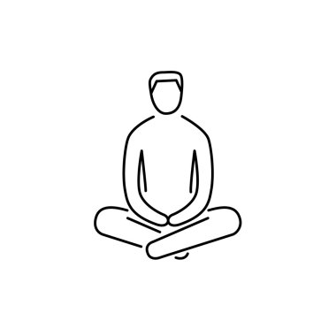 Man sitting and relaxing in meditation