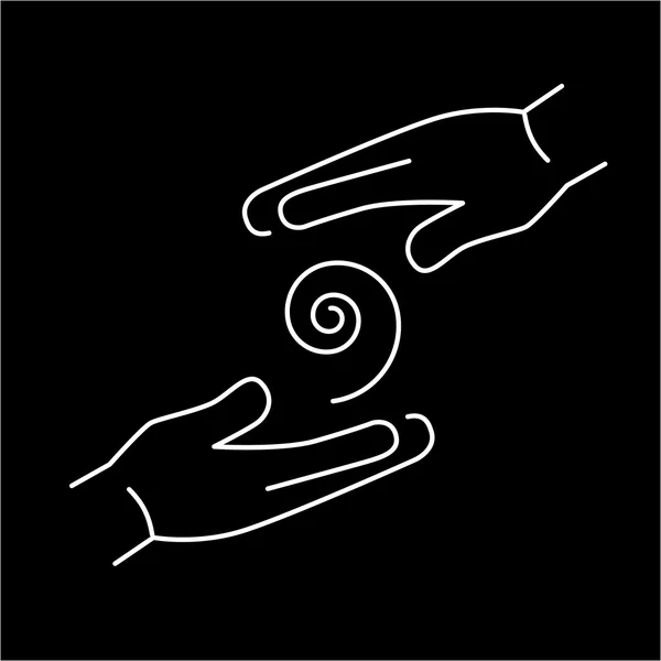 Energy between two hands — Διανυσματικό Αρχείο