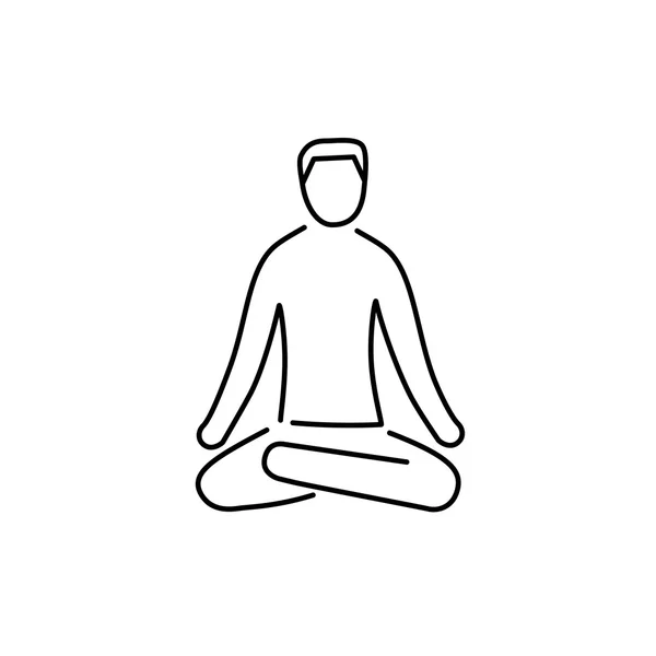 Meditación relajación positon — Vector de stock