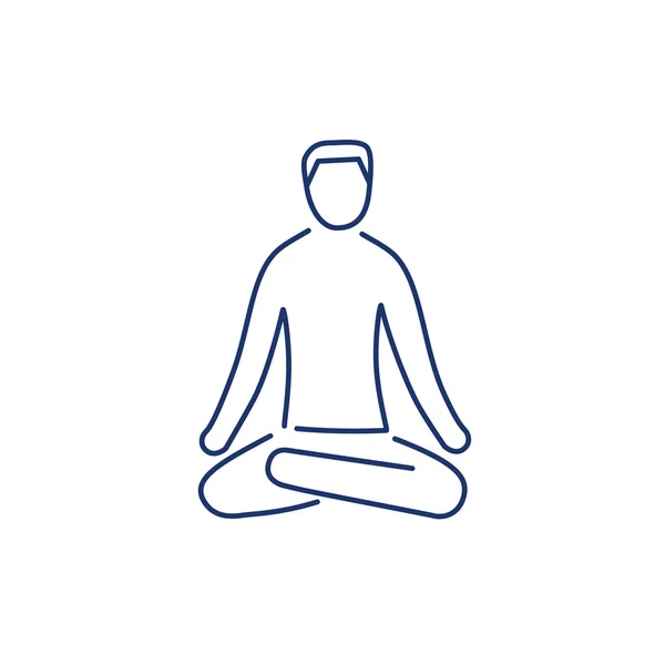 Meditation relaxation positon — Stok Vektör