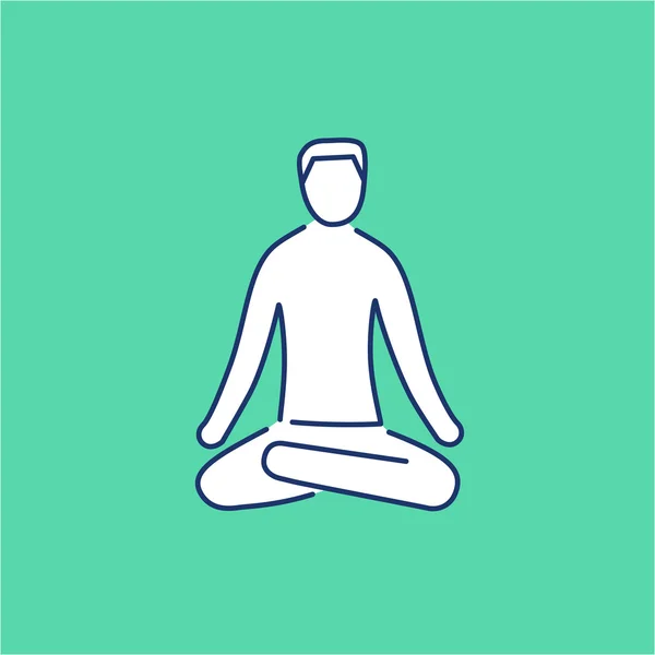 Meditation afslapning positon – Stock-vektor
