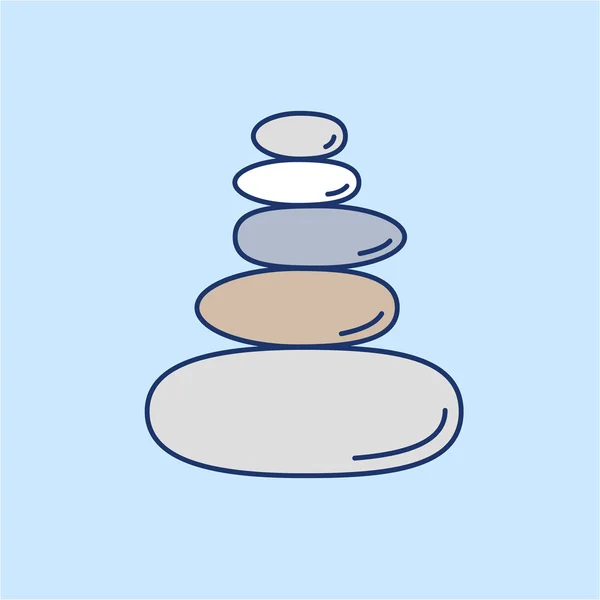 Pirámide de las piedras de equilibrio — Archivo Imágenes Vectoriales