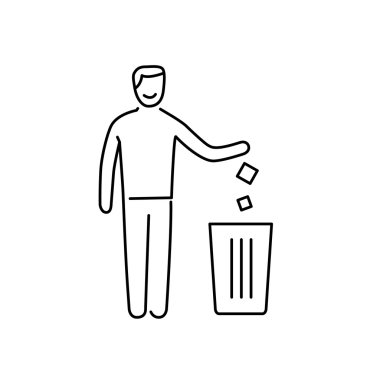 Symbol with recycle bin