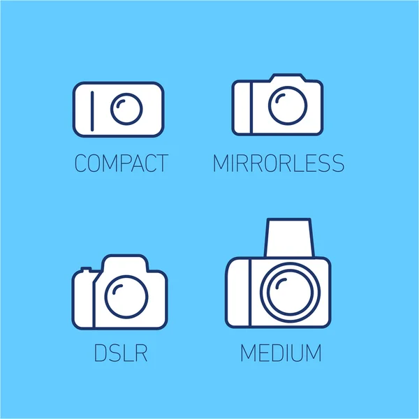 Sistemas de cámara y fotografía — Archivo Imágenes Vectoriales