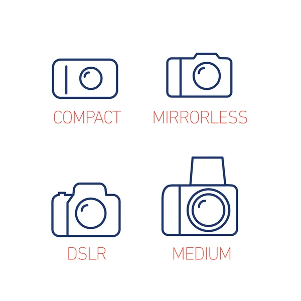 Camera and photography systems — Stock Vector