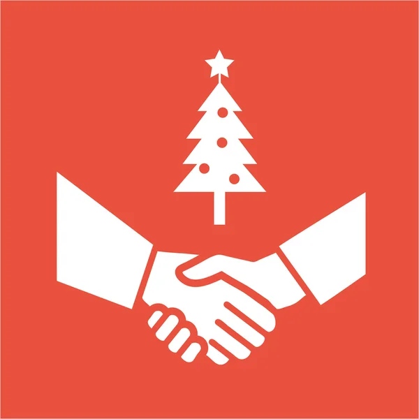 Business handshake gesture icon — Stok Vektör