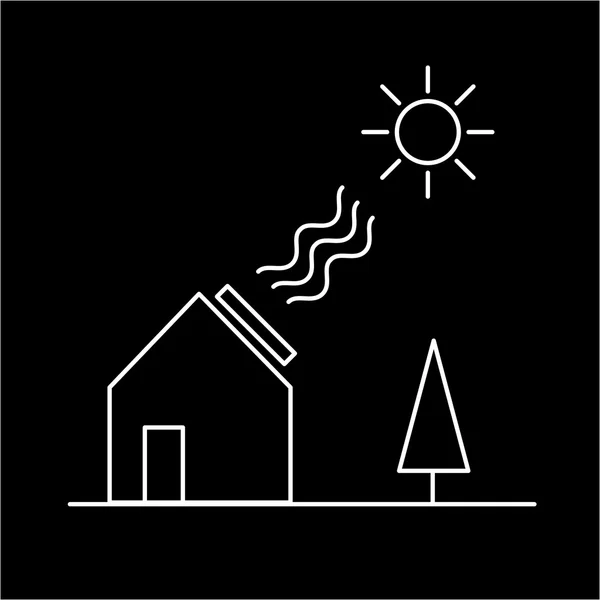 Home solar panel energy ecology — Stock Vector