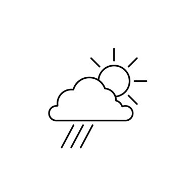 Sun with cloud and rain